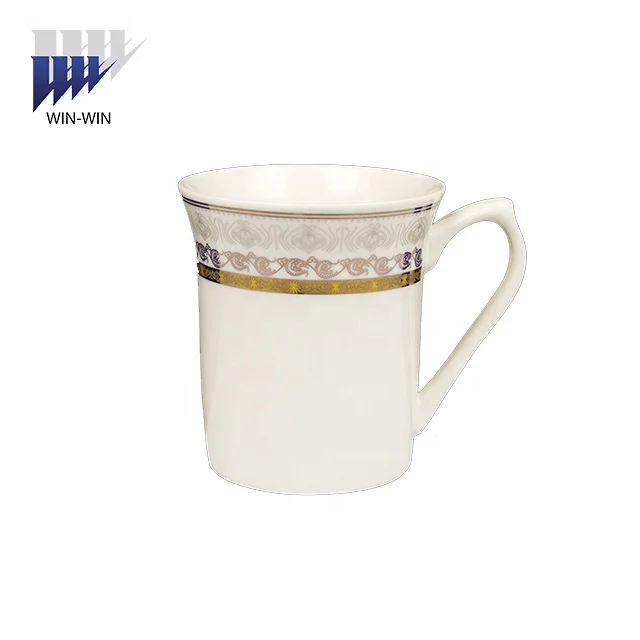 Manufacturer wholesale eco-friendly ceramic coffee mug for royal golden decals