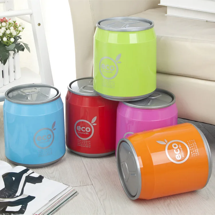 Kitchen floral wastebasket 3 size small middle big size Colorful open top plastic coke trash can round trash bin Garbage Bin