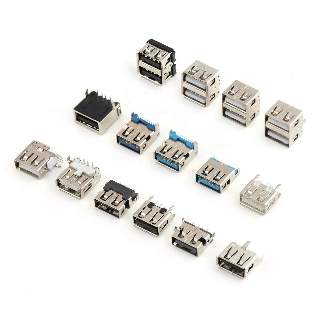 10.0/10.5/13.0/13.7/14.2/15.0/17.5/19.6/20.5mm female male Usb Connector A Type Connector Pines de carga Type A Connector Usb