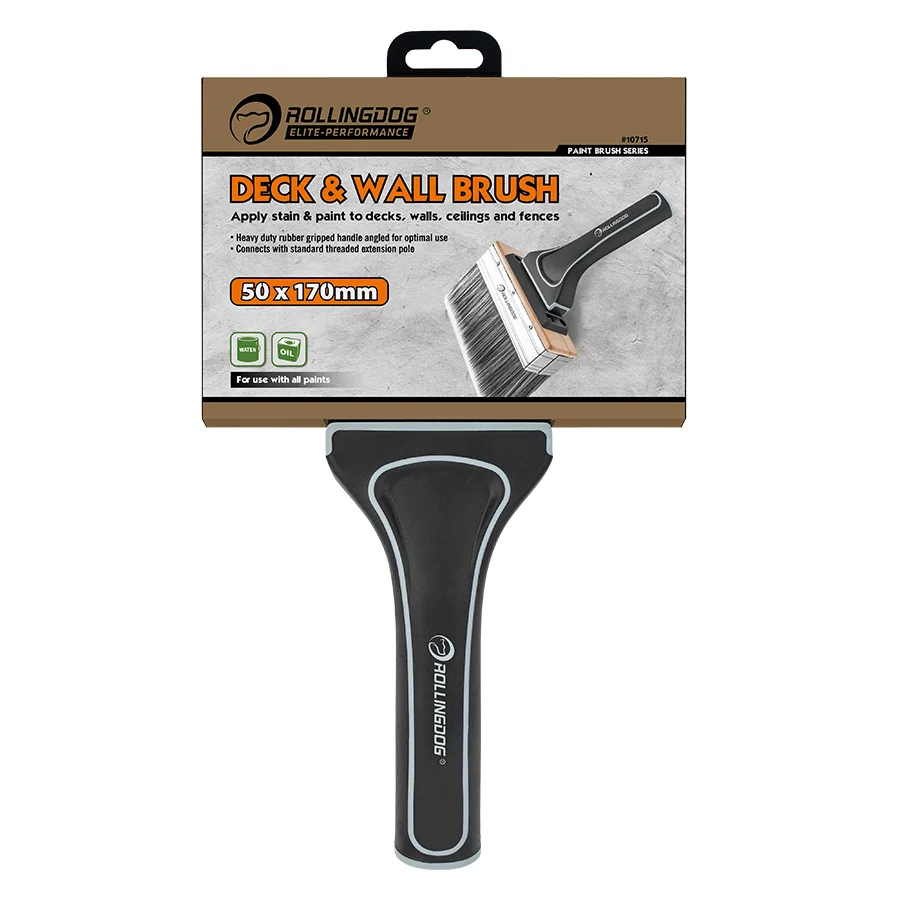 ROLLINGDOG 10715 Water and Oil Based Coatings 7 Inch Staining Decks Walls Ceilings Deck Stain Fence Brush Paint Brush