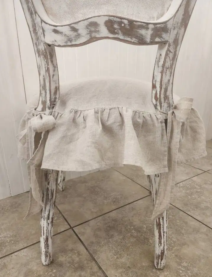 Solid  Dining Room Upholstered Cushion Solid Chair Cover Removable Slipcovers with Washable Furniture Protector