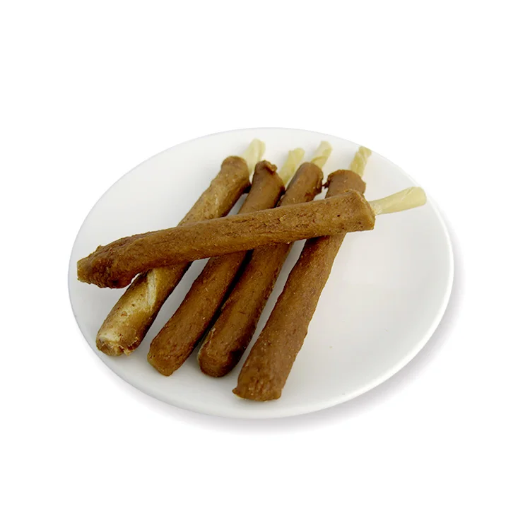 
High Quality Pet Treats Snacks Healthy No Additive Dried Dog 4 Inches Snacks Chicken Cowhide Stick 