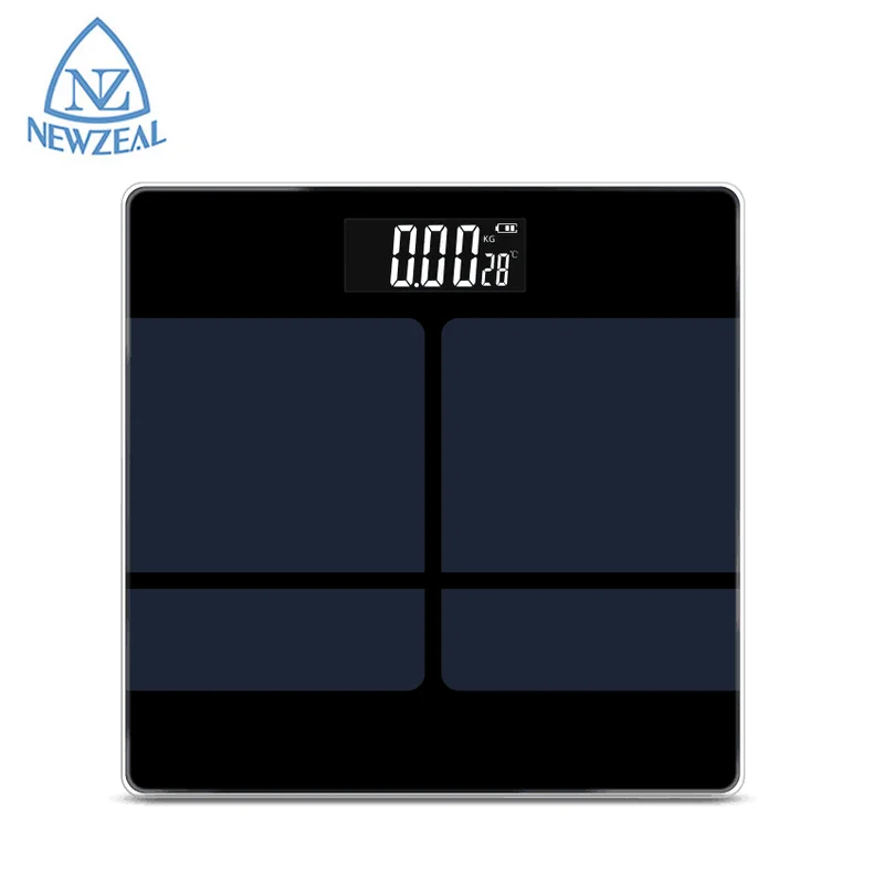 Hot Sale High Resolution LCD Display Tempered Glass Body Weight Bathroom Mini Digital Scale