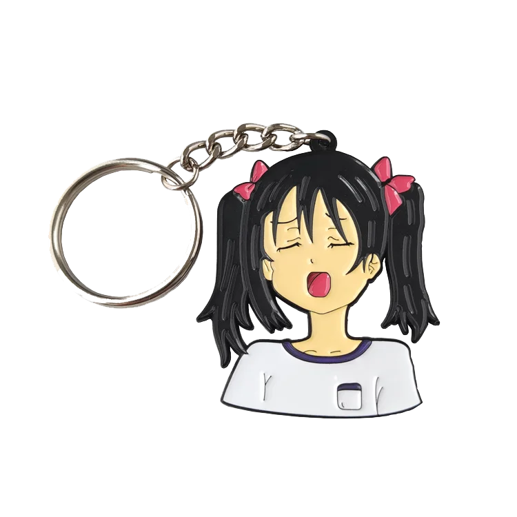 High quality wholesale custom your logo hard enamel metal keychain