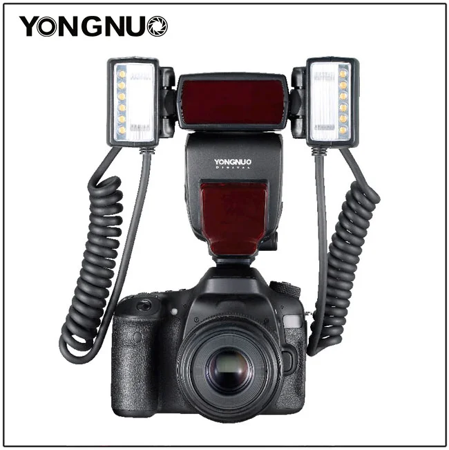 
YONGNUO YN24EX E-TTL Макро Вспышка Speedlite 5600K 2 шт. вспышки 4 шт. АДАПТЕРНЫЕ кольца для камер Canon EOS 1Dx 5D3 6D 7D 70D 80D YONGNUO YN24EX E-TTL Макросъемка Speedlite 5600K 2 шт головки вспышки 4 шт переходные кольца Canon EOS 1Dx 5D3 6D 7D 70D 80