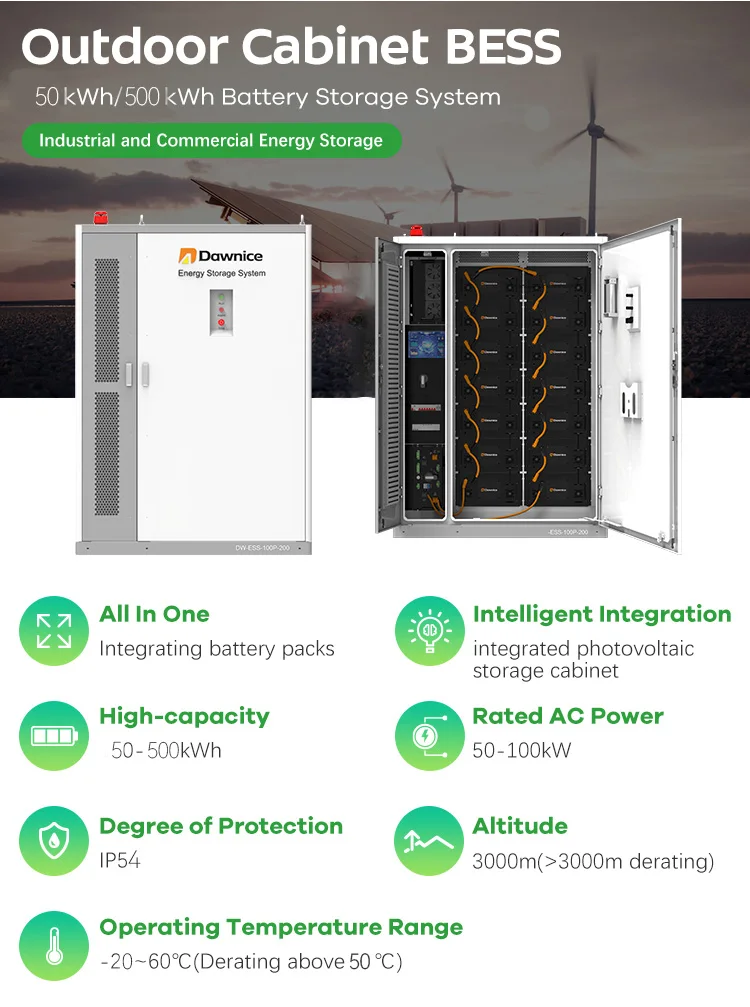 Dawnice OEM ODM Batterie 50kw 100 Kwh 100kw 200kwh 300kw Lithium Battery Bess Solar Battery Energy Storage System