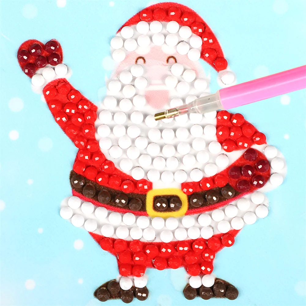 Wholesale 5D Diamond Painting stickers cute cartoon picture Diamond Christmas Home Decor gift for kids