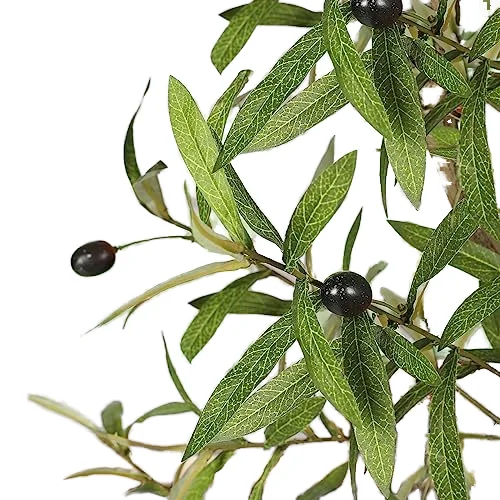 Artificial Olive Tree Silk Plant Artificial Tree in Potted Oliver Branch Leaves For Home Decor