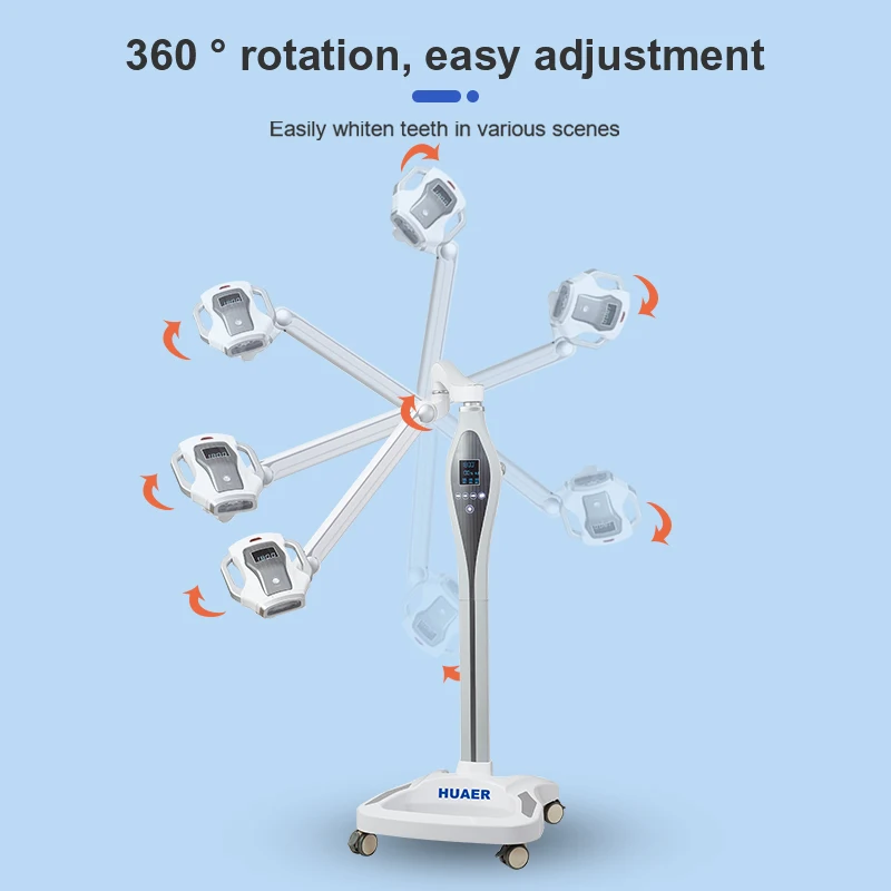 HUAER Portable Dental Bleaching Lamp Led Whiten Blanchiment Dentaire Professionnel Tooth 60w Teeth Whitening Machine For Salons