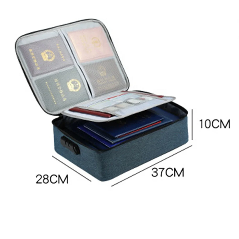 
Multi Layer Accessories Document Safe organizer Bag Storage Bags with Lock for Documents Office File Holder 