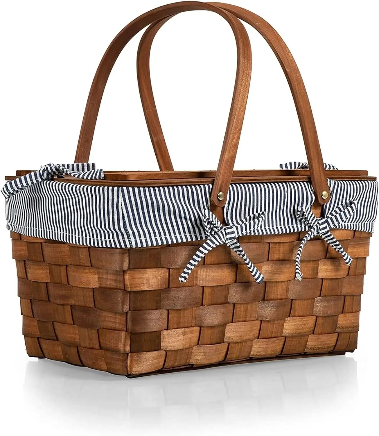 JY Wicker Storage Cooler Bag Organizing Folding Picnic Basket With Blanket Gift Travel Lid Outdoor Wicker Picnic Basket