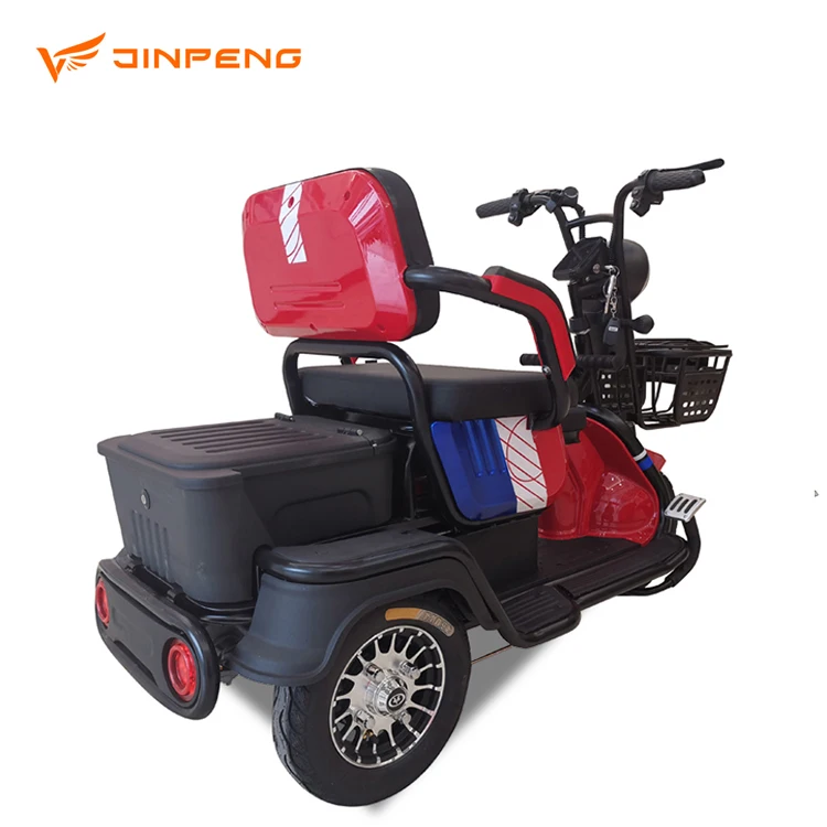 JINPENG A6 EEC COC Certified Three-Wheel Electric Tricycle Open Top Passenger Tuk Tuk Models Register Trike Made in China