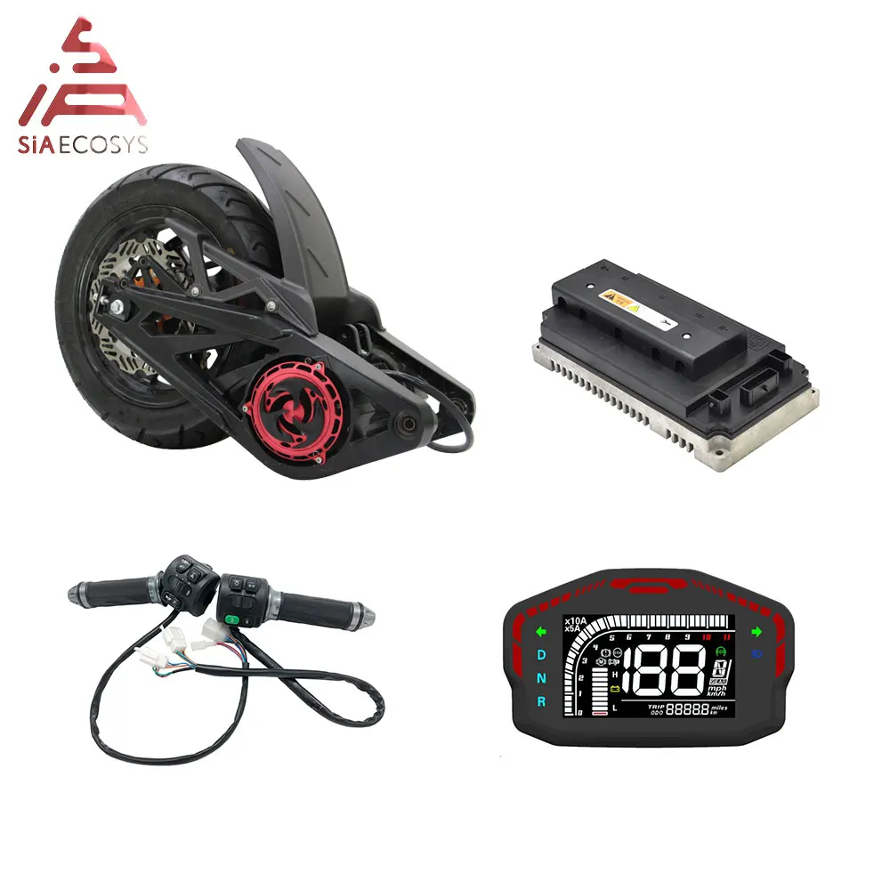 QS 2000W 120 72V 70KPH Mid drive motor kits assembly with EM100SP Controller