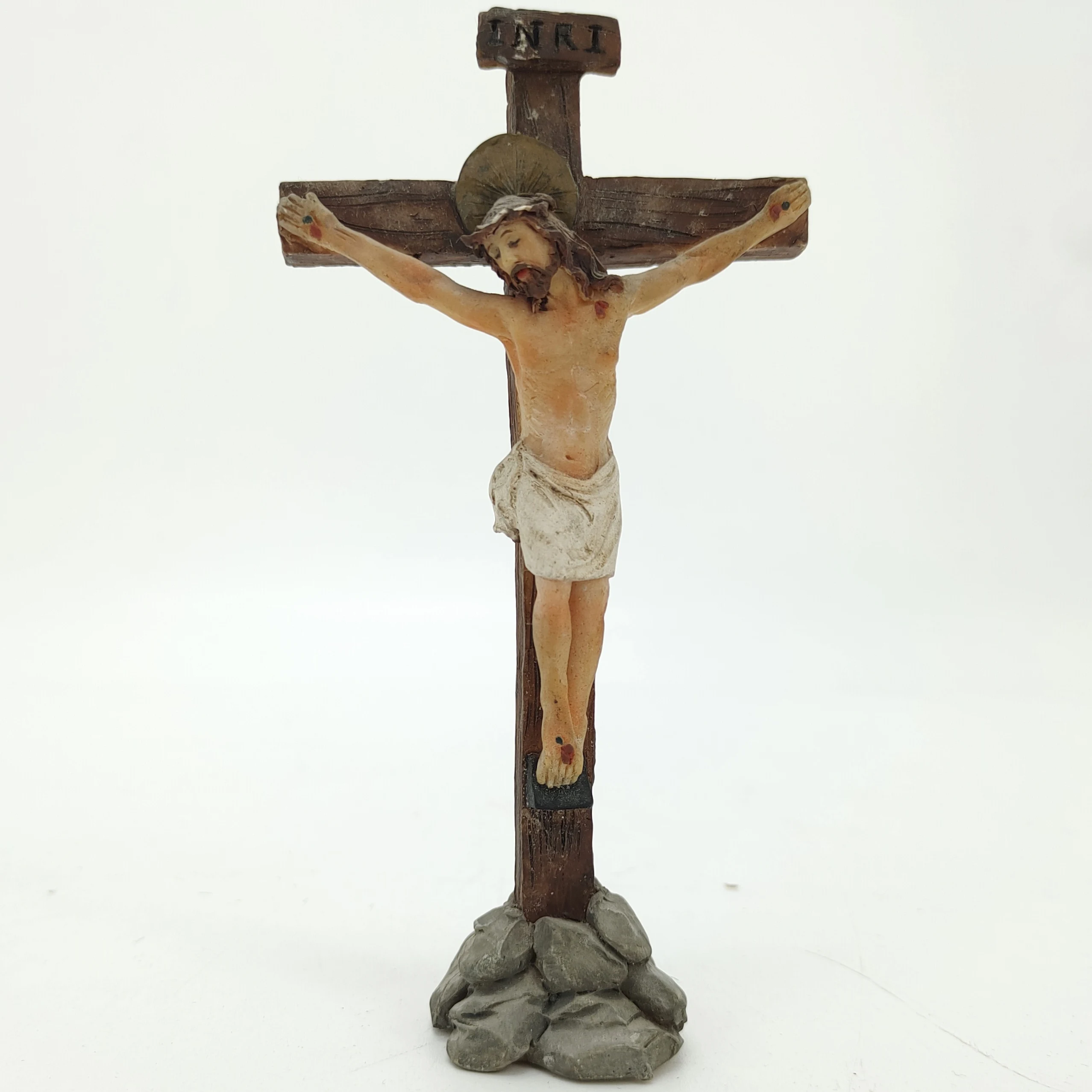Customcraftssin Crafts Artificiroosters Cross Crucifix Statue Religious Souvenir De Ornament Baptism Souvenirs Resin Europe