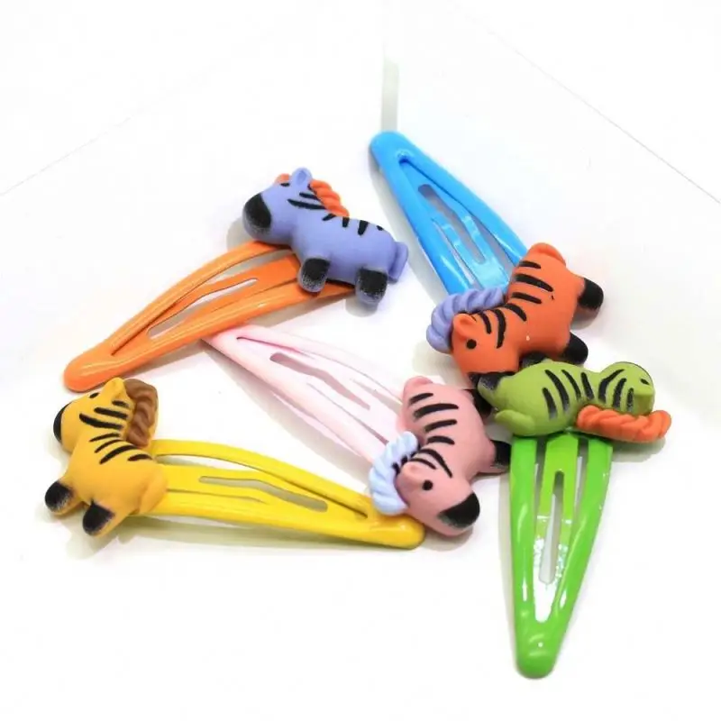 100Pcs/Bag Cute Little Animal  Lion Hairpins Baby Girls Hair Clips Barrettes Kawaii Children Kids Hair Accessories