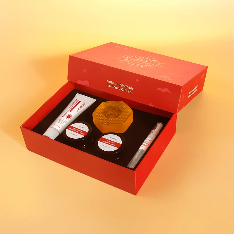 Private Label For Face Self Care Gift Moisturizing Cream Collagen Facial Natural Hand Cream Honey Soap Skin Care Set (New)