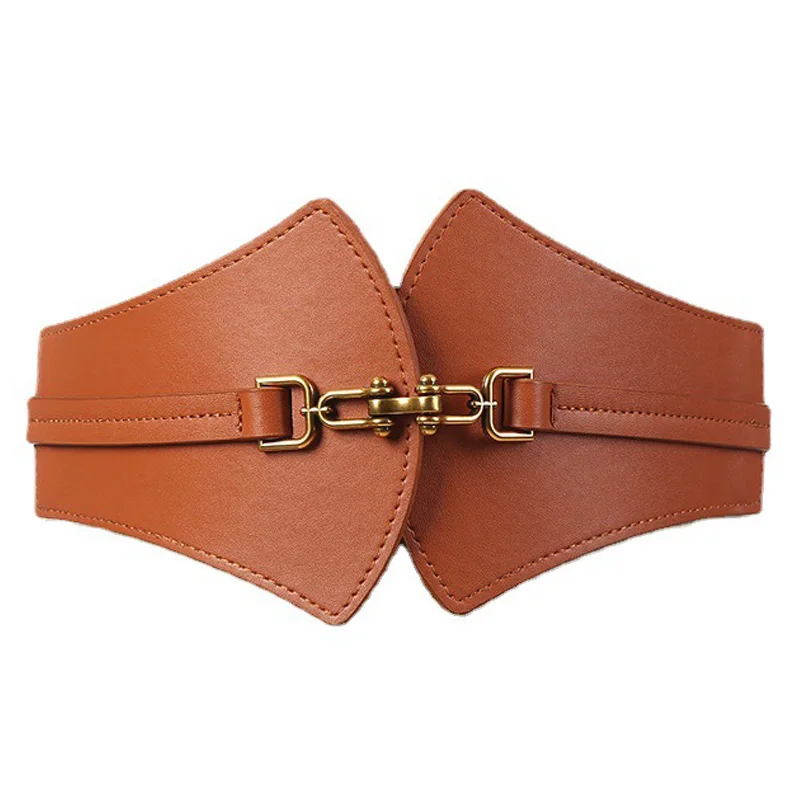 Women Slimming Body Waist Belts Fancy Leather Waistband Corset Wide Women Belt