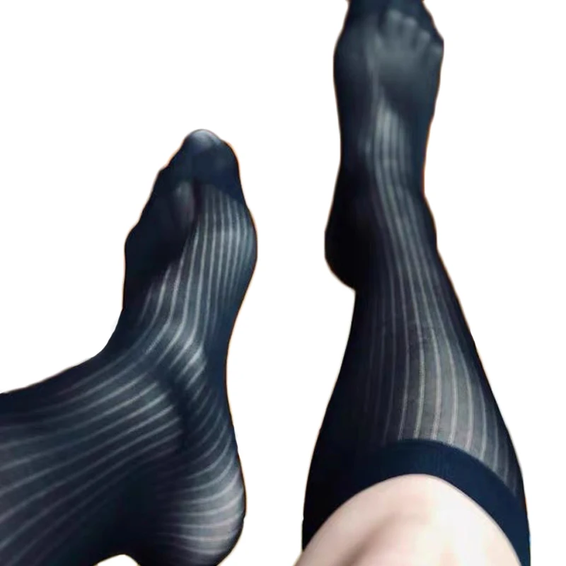 Fashion Mens Socks Formal Suit Dress Hose Sexy Sheer Man Stocking Gay Harajuku Fetish Men Gay Guy Sock Foot