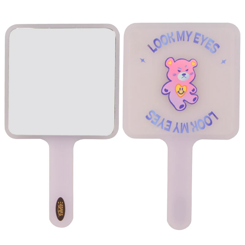 Handheld Mirror With Handle Small Makeup Compact Hand Mirrors Travel Unbreakable Cute Mirror for Women