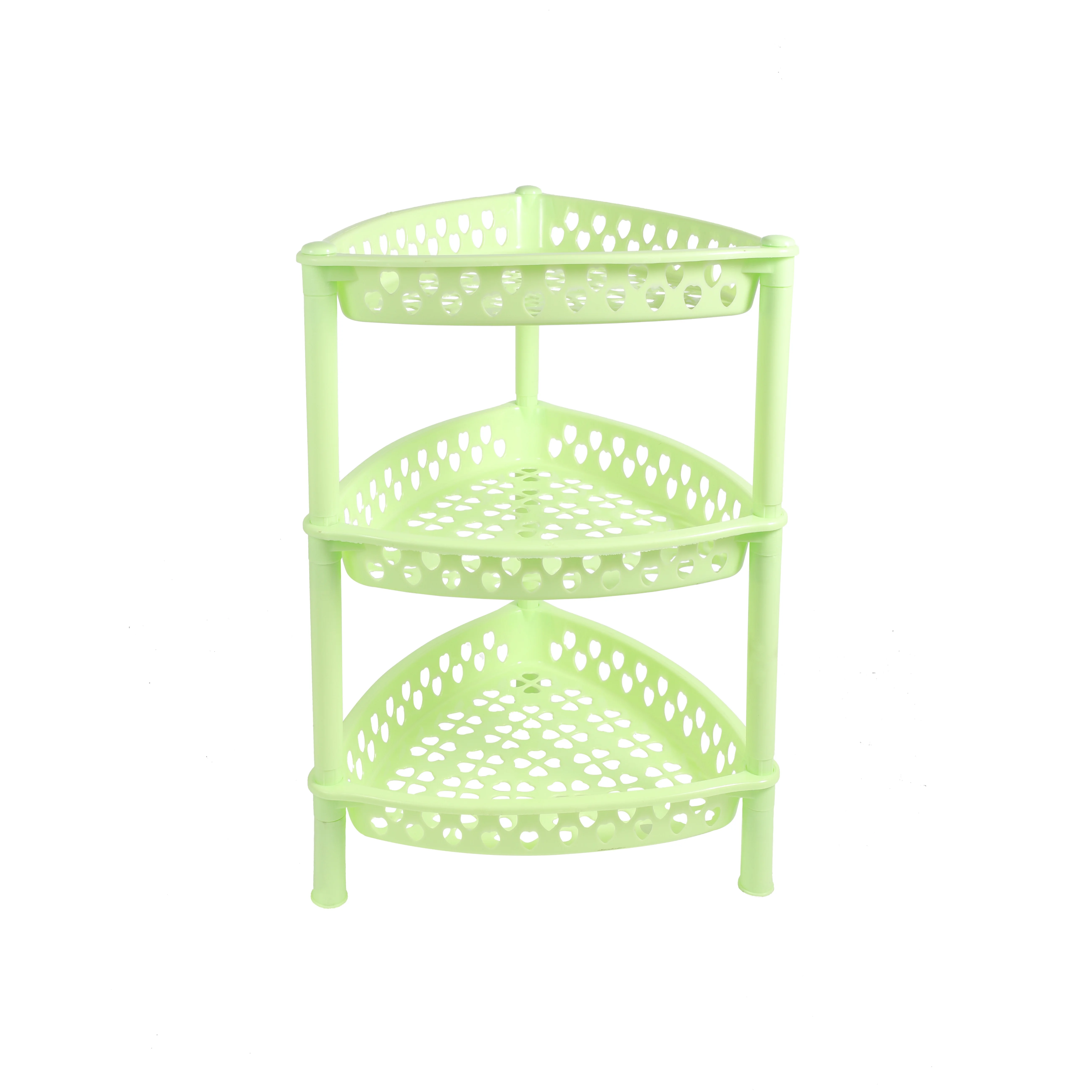 House collection 3-Tier corner plastic storage shelf basket fruit vegetables holders & racks for kitchen