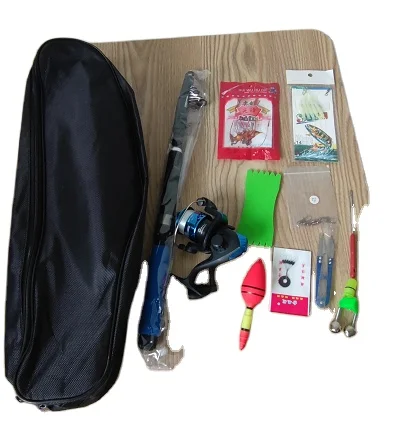 China wholesale Fiberglass combination full set rotating spool bag protective cover reel rod fishing kit