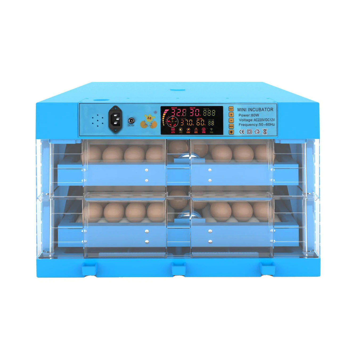 2024 Fully Automatic Egg Hatching Machine Incubator 220V/110V Chicken Duck Goose Bird Egg Incubator