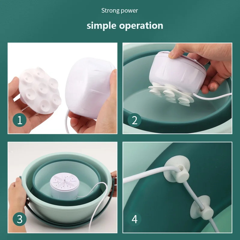 Home Travel Dormitory Laundry Machine Electric Portable Mini Turbine Washing Machine with Single Tub