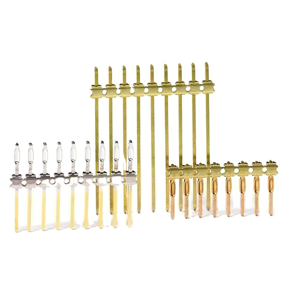 Sunshar customized round or square precision connector contact pin on a bandolier