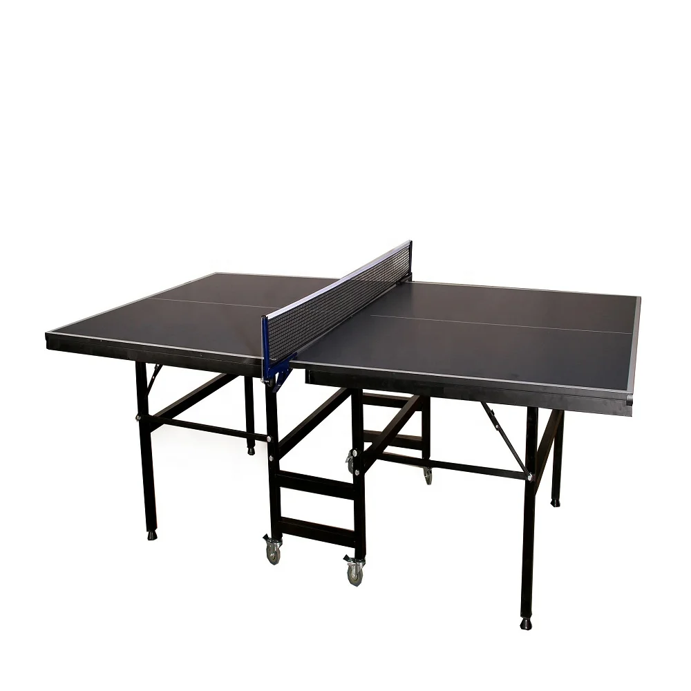 Настольная теннисная настольная игра черного цвета семейная Веселая игра складной стол для пинг-понга с колесами