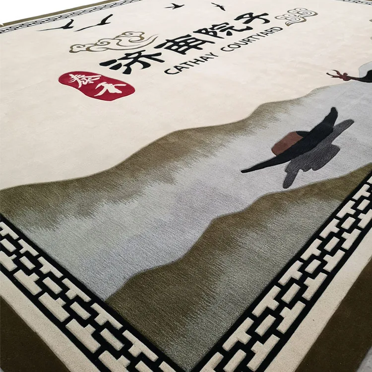 Floor Mat Wool Living Room Carpet Colorful Wall-to-wall Carpet Natural Handmade Domestic Whole Wool Modern Rectangle Medium Pile