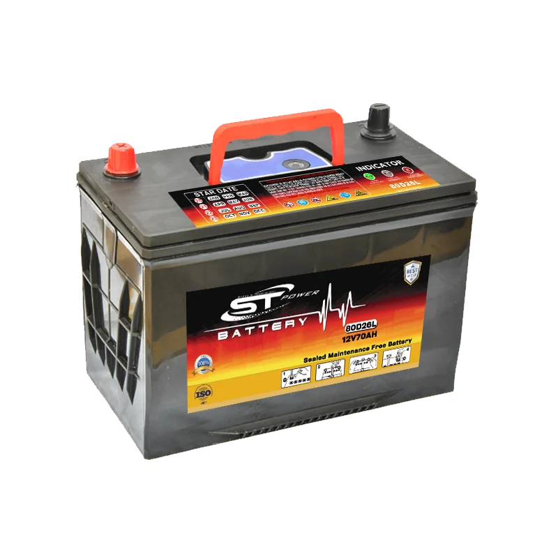 
High Performance 80D26L12V 70 Ah Sealed Maintenance Free Car Battery 