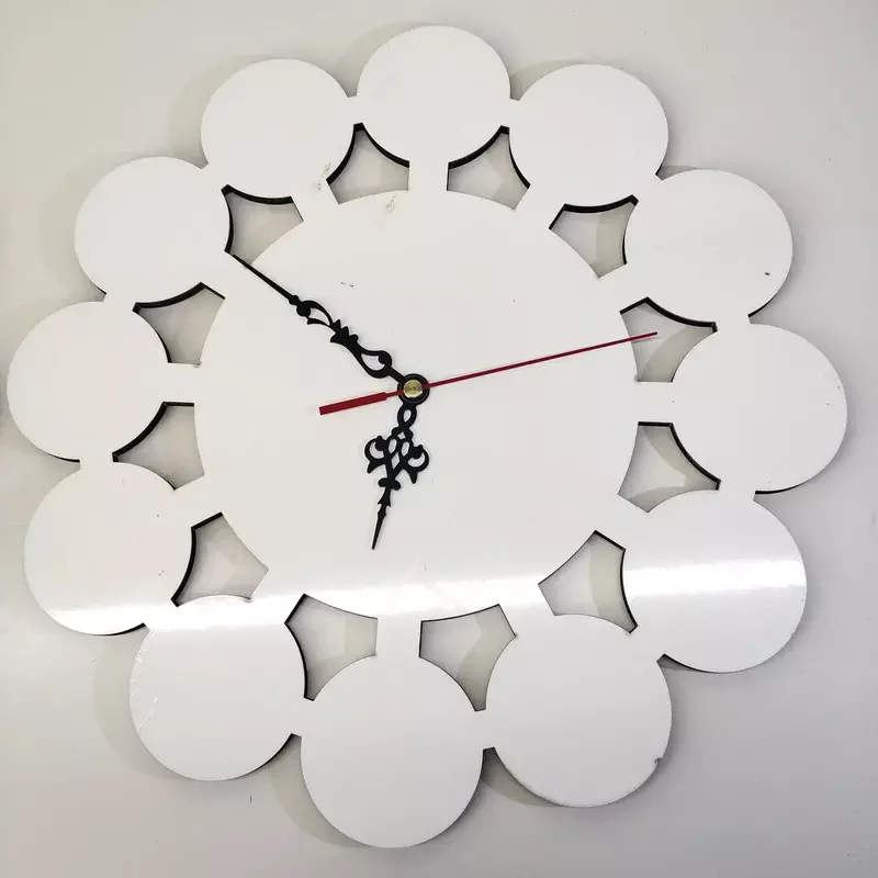 dye sublimation wall clock heat press paper transfer to wood board photo custom clock different style custom shape size