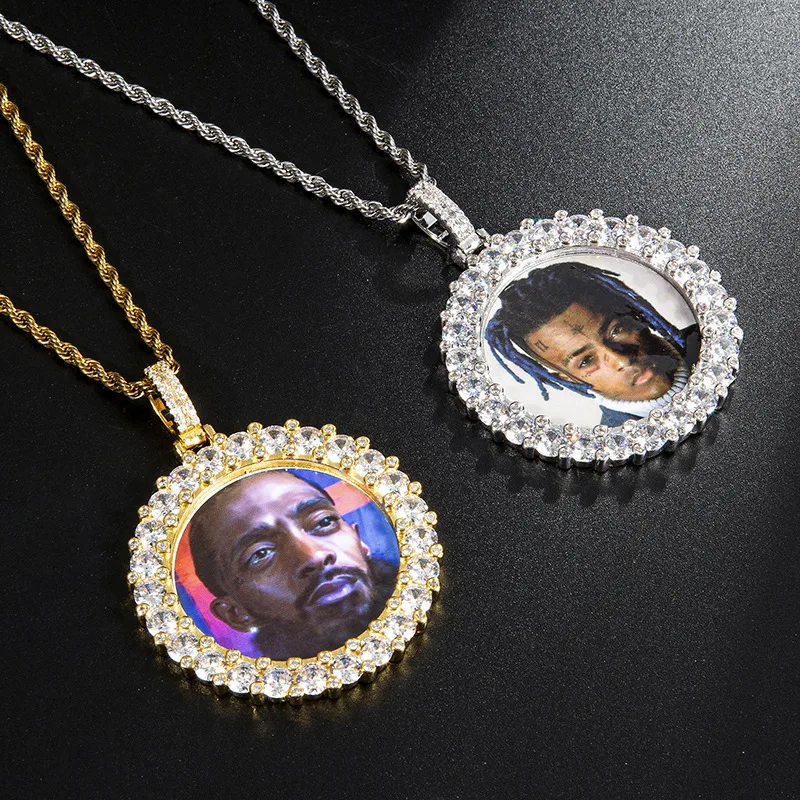 Diy Stainless Chain Gold Plated Bulk Necklace For Men Women Big Letter Anniversary Photo Jewelry Copper  Pendants Necklaces