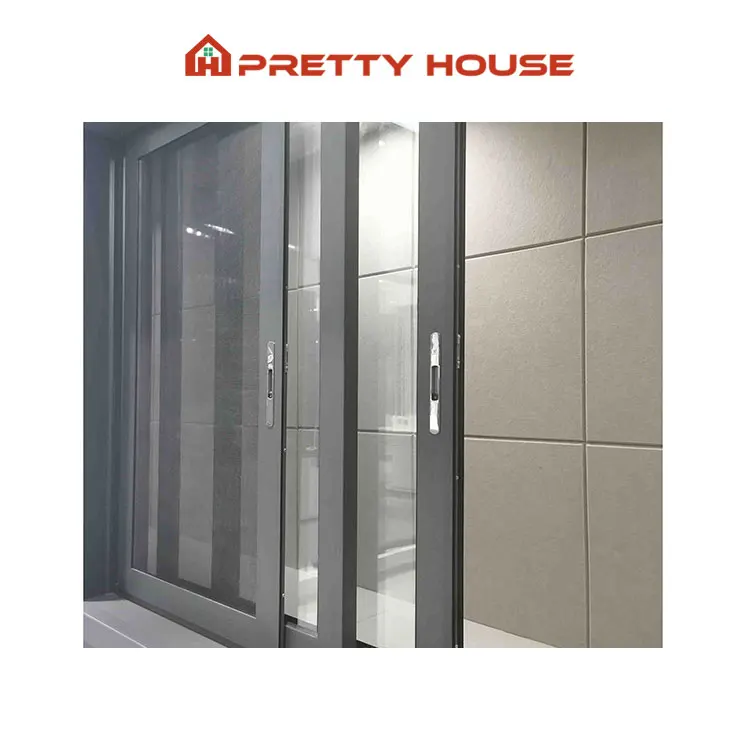 Exterior Modern design Aluminum 3 Tracks Double Glazed Sliding Window for Home Price Philippines