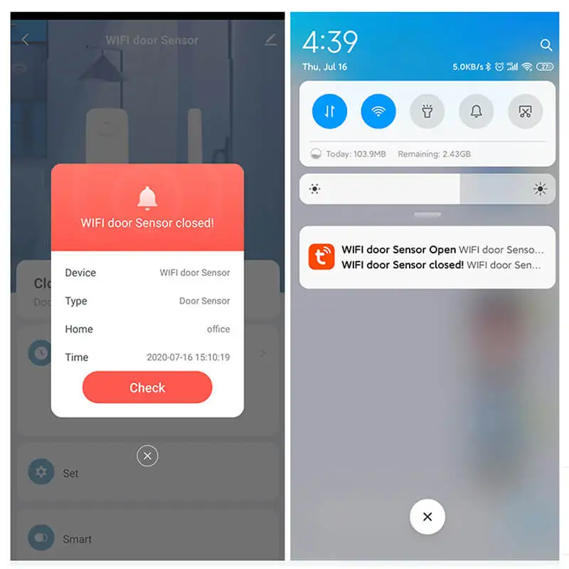 Home GSM Alarm System Tuya App Wifi Smart Door Window Alarm Sensor