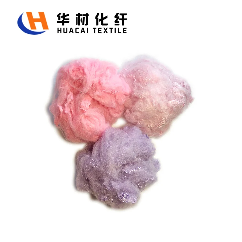 Colored Polyester Staple Fiber Fire Retardant Fiber 3D Staple Fiber