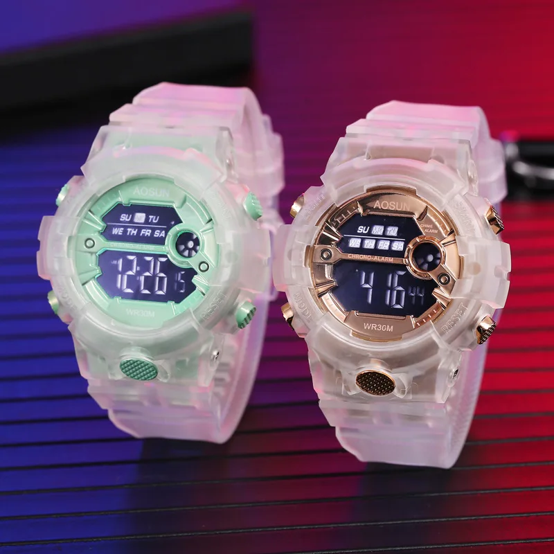 Unisex Waterproof Led Wristwatch with Alarm Clock 12/24 H Stopwatch Calendar Boys and Girls Children Sports Digital Watches