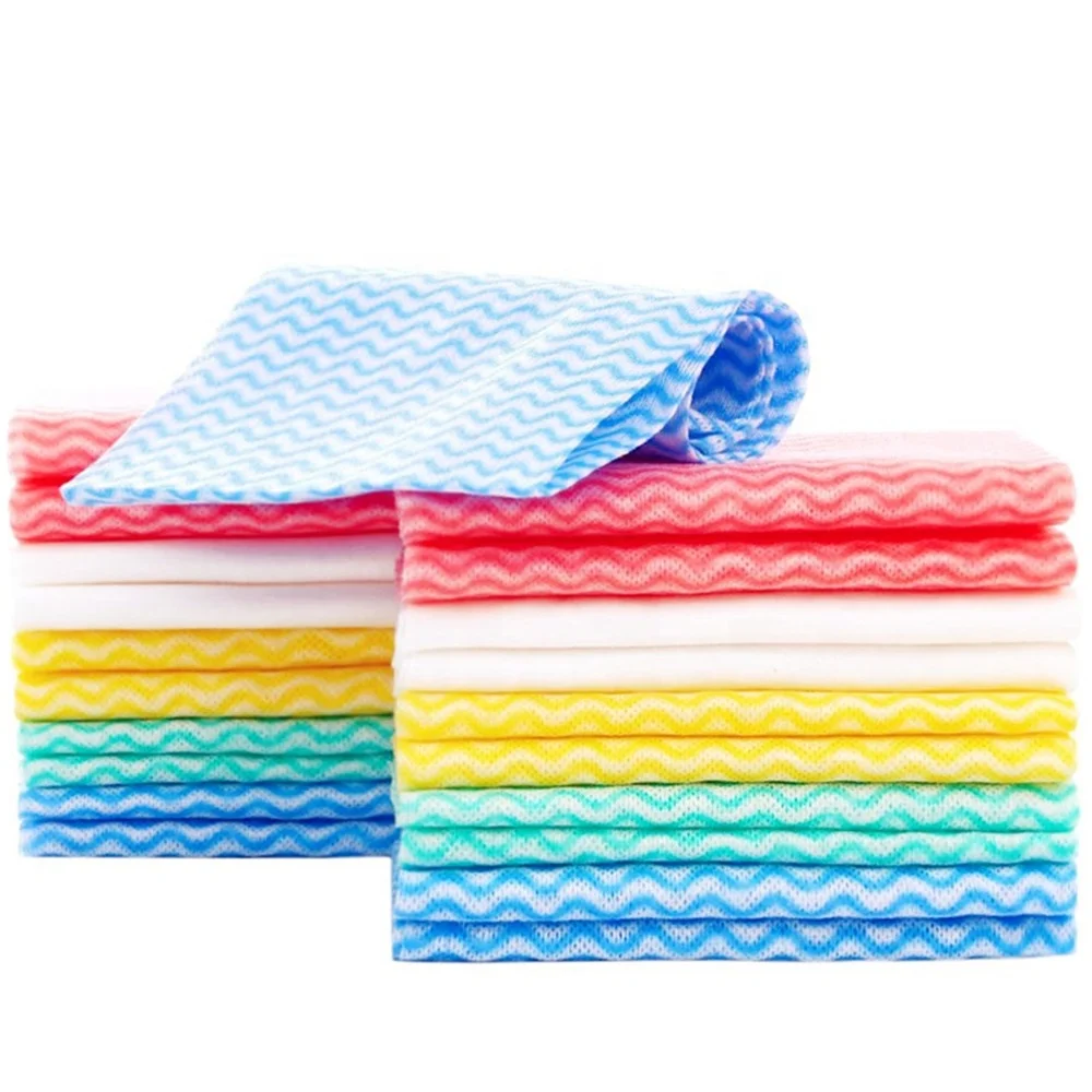 Multi Purpose Non woven Cleaning Cloths Disposable Kitchen Dishcloth Rag Hand Wipes Dish Cloths Floor Wipes Wholesale Customized