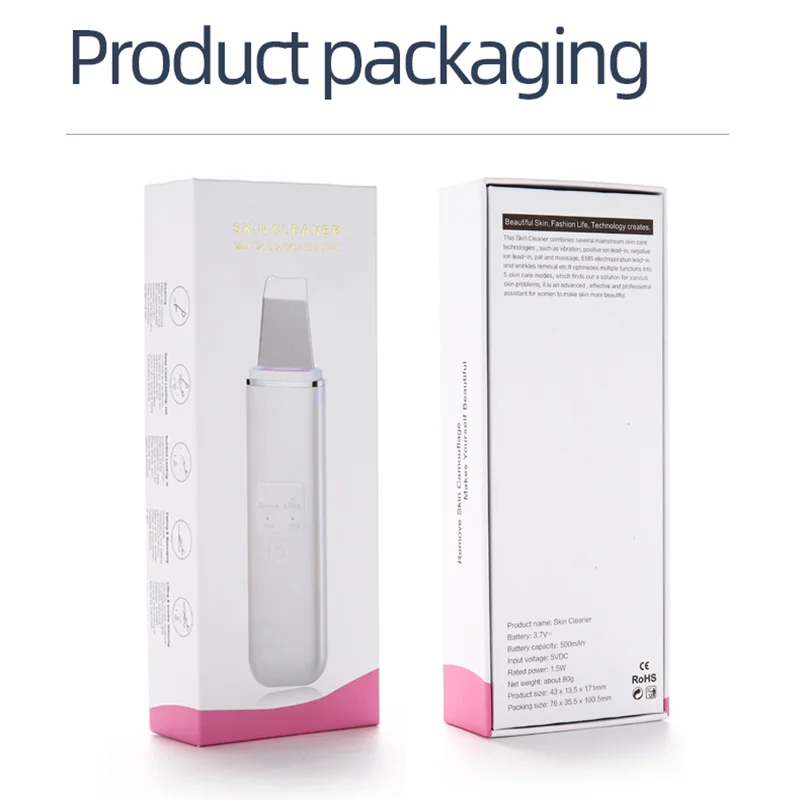 Skin scrubber professional vibration silicone face skin spatula blackhead remover facial scrubber