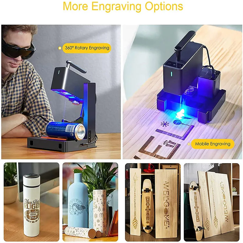 portable laser engraver Laserpecker L2 Engraving Leather Wood Painted Metal 304 stainless steel diy lazer grave machine