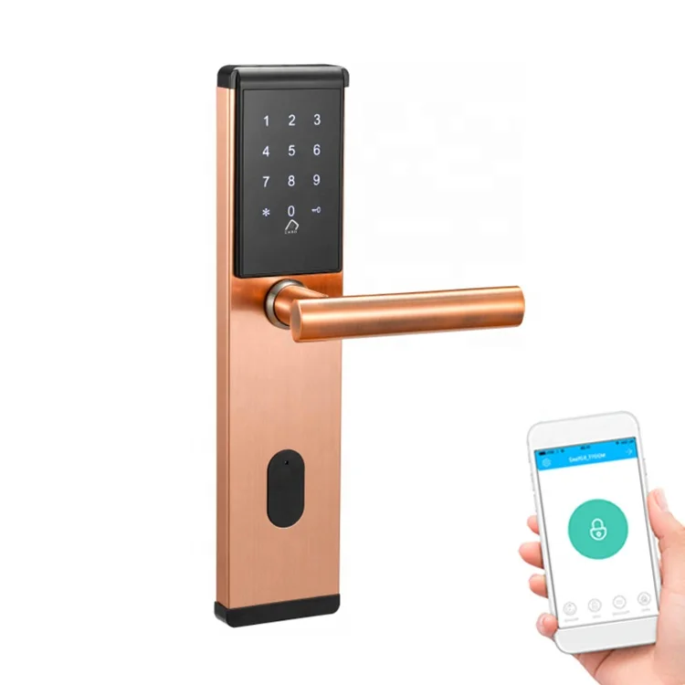 Acmeen Good Quality APP Electronic Fingerprint Password And RFID Card Door Lock