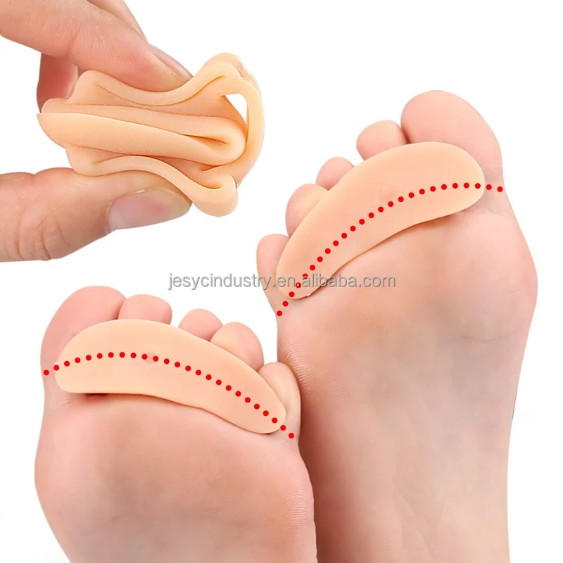 Foot Care Accessory Hallux Valgus Overlapping Toes Bunion Protector 3 Holes Toe Separator Silicone Valgus Toes Sleeves Corrector