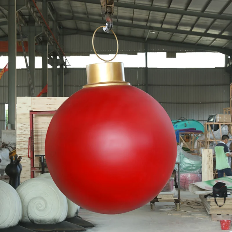 Shopping Mall Promotional Decorative Large Fiberglass Christmas Balls
