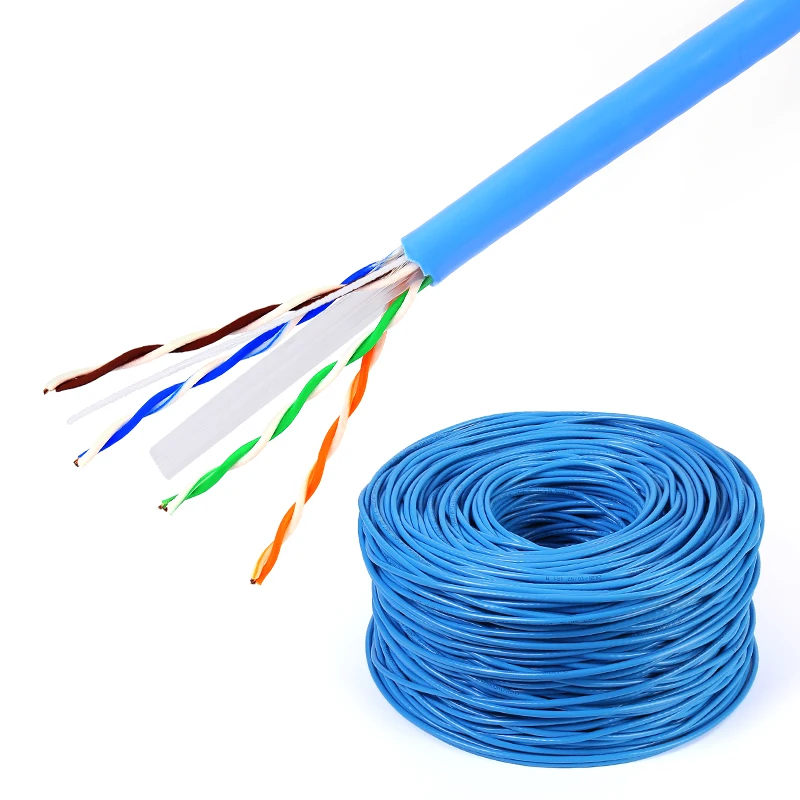 Кабели связи cat 6 по низкой цене, ethernet-кабель 4 пары, сетевой кабель 305 м, цена в рулоне