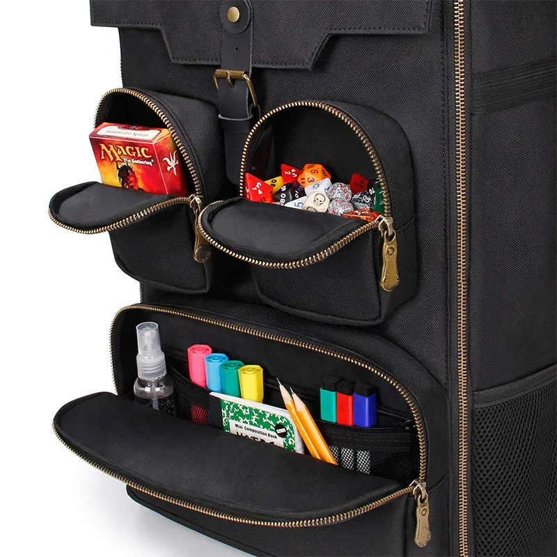 Custom DND Tabletop RPG Backpack Organizer Bag Tabletop Gaming Backpack Portable dungeons and dragons miniatures Carrying Bag