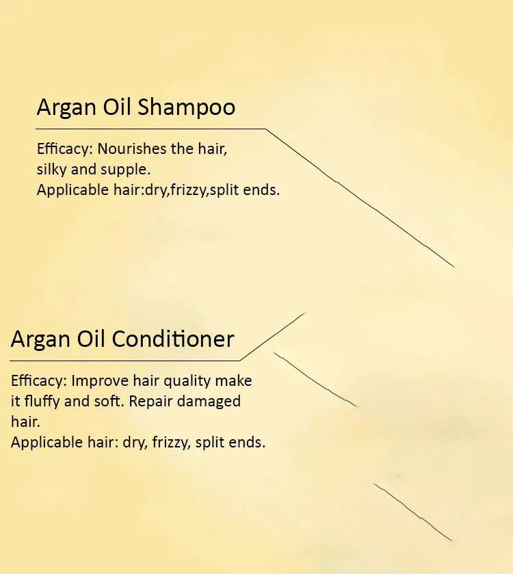 Wholesale Anti Hair Loss Sulfate Free Organic Hair Growth Argan Oil Shampoo And Conditioner Set