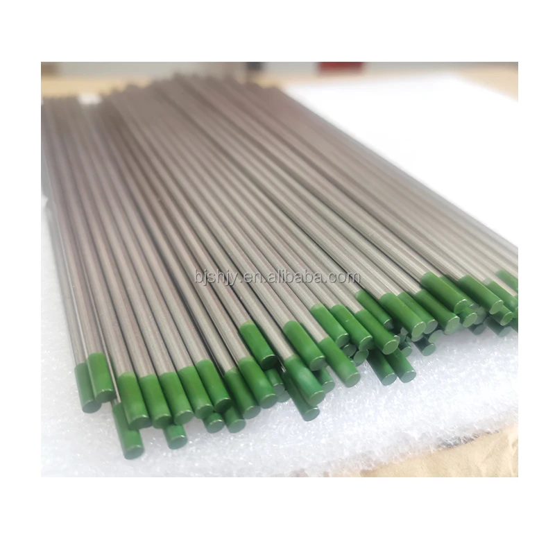 wp pure tungsten green tig welding electrodes rod for aluminum welding