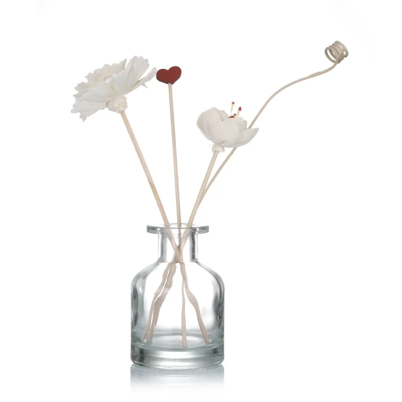 High Quality Empty New Trend Wholesale 50 ml 100 ml 150 ml 200 ml Big Elegant Reed Diffuser Bottle with Lids