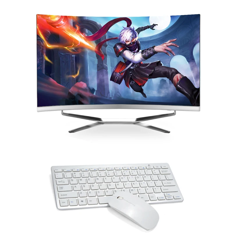 24 27 Inch I7 Curved Screen Gaming Computer PC with Wifi All In One PC