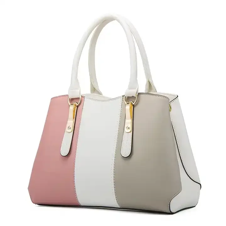 Wholesale handbags color contact PU leather tote luxury ladies bags women purse and hand bag set 4pcs